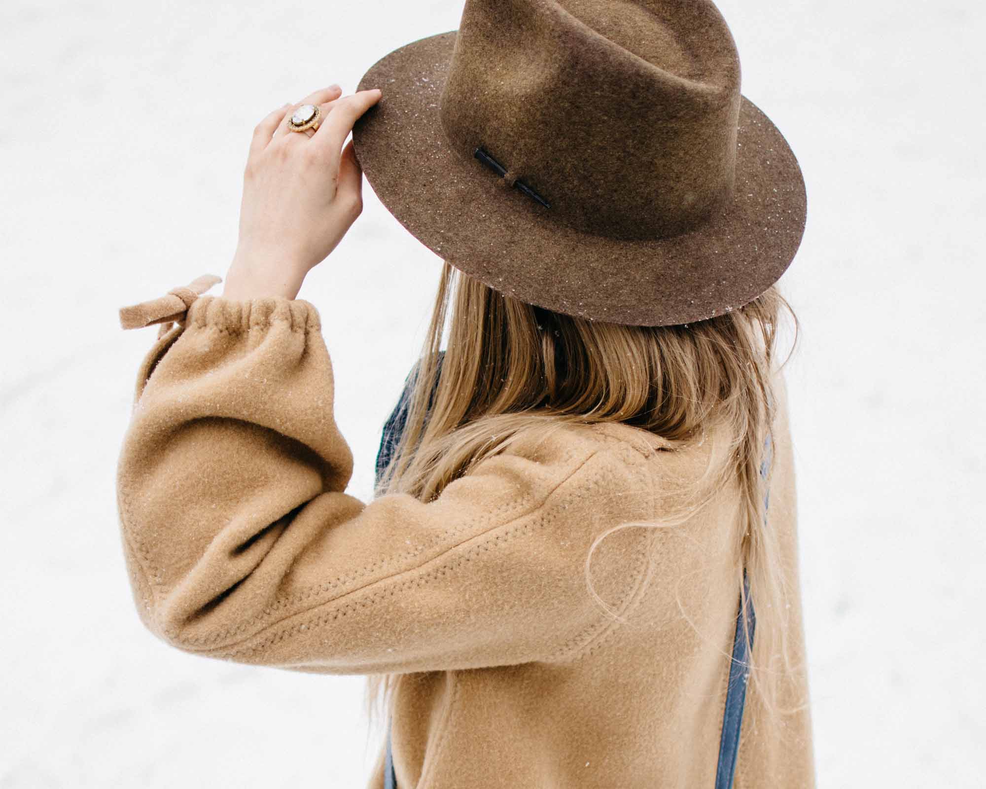 woman wearing coat