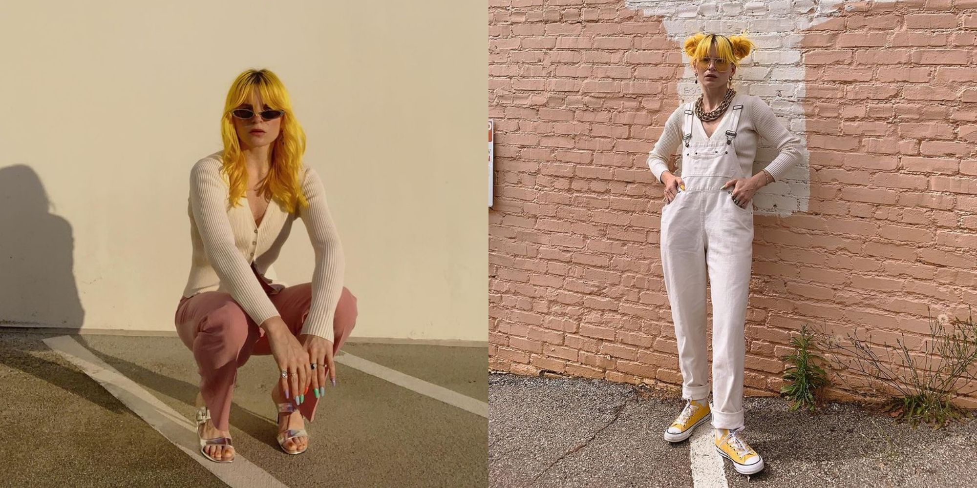 vintage influencer TheMetalRomantic wearing vintage clothing