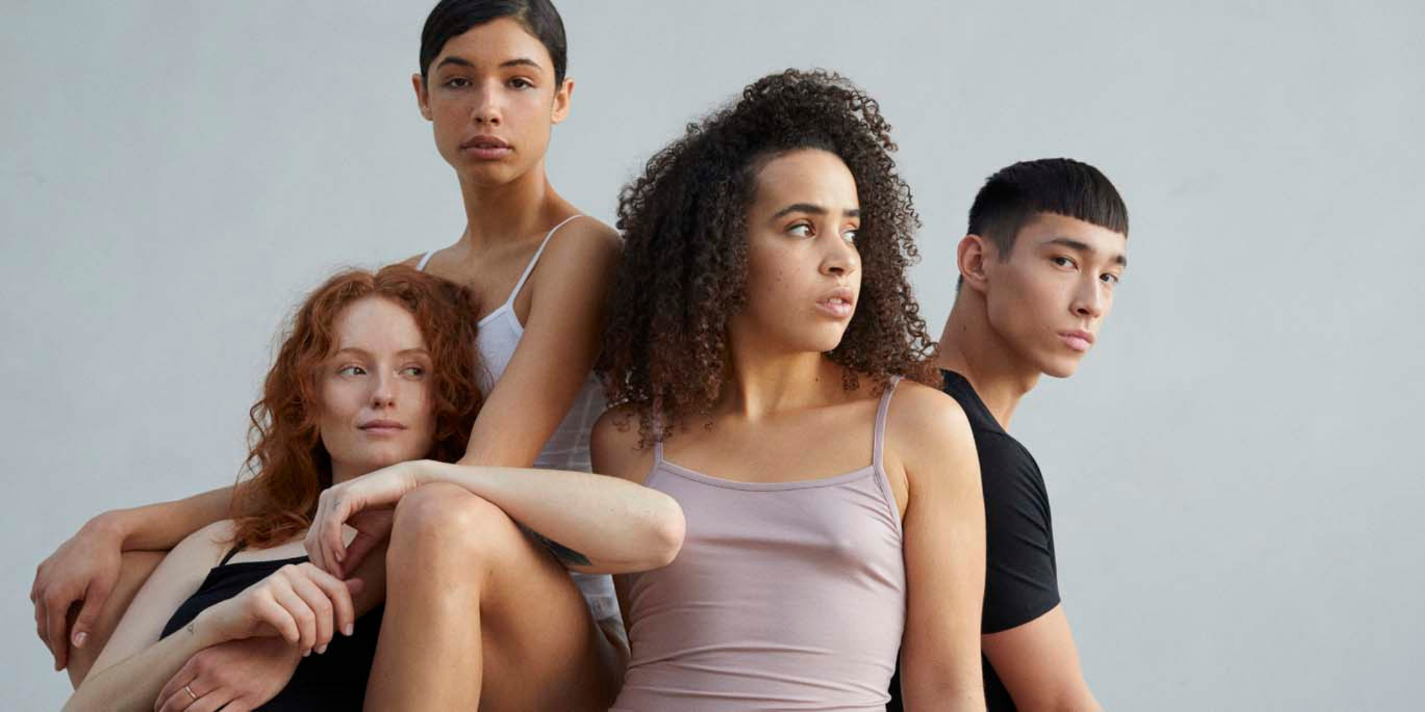 people wearing organic basics basics