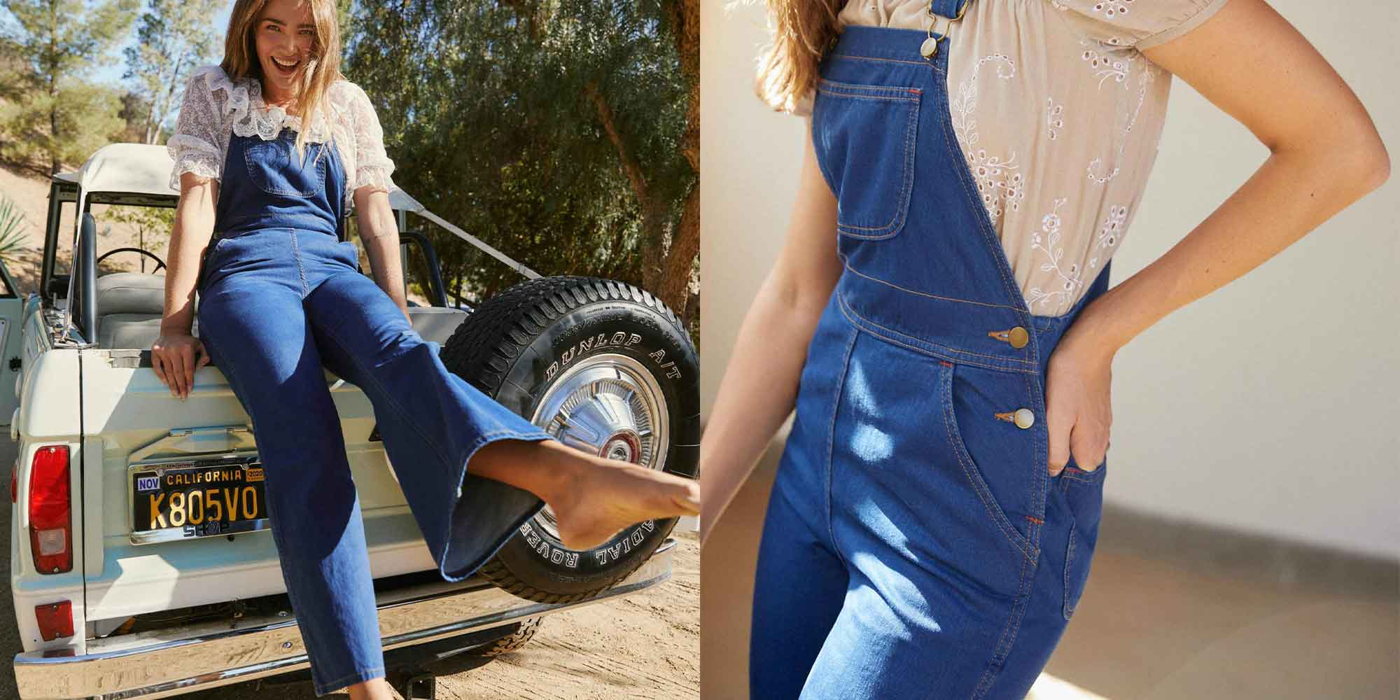 sustainable overalls by ethical brand Christy Dawn