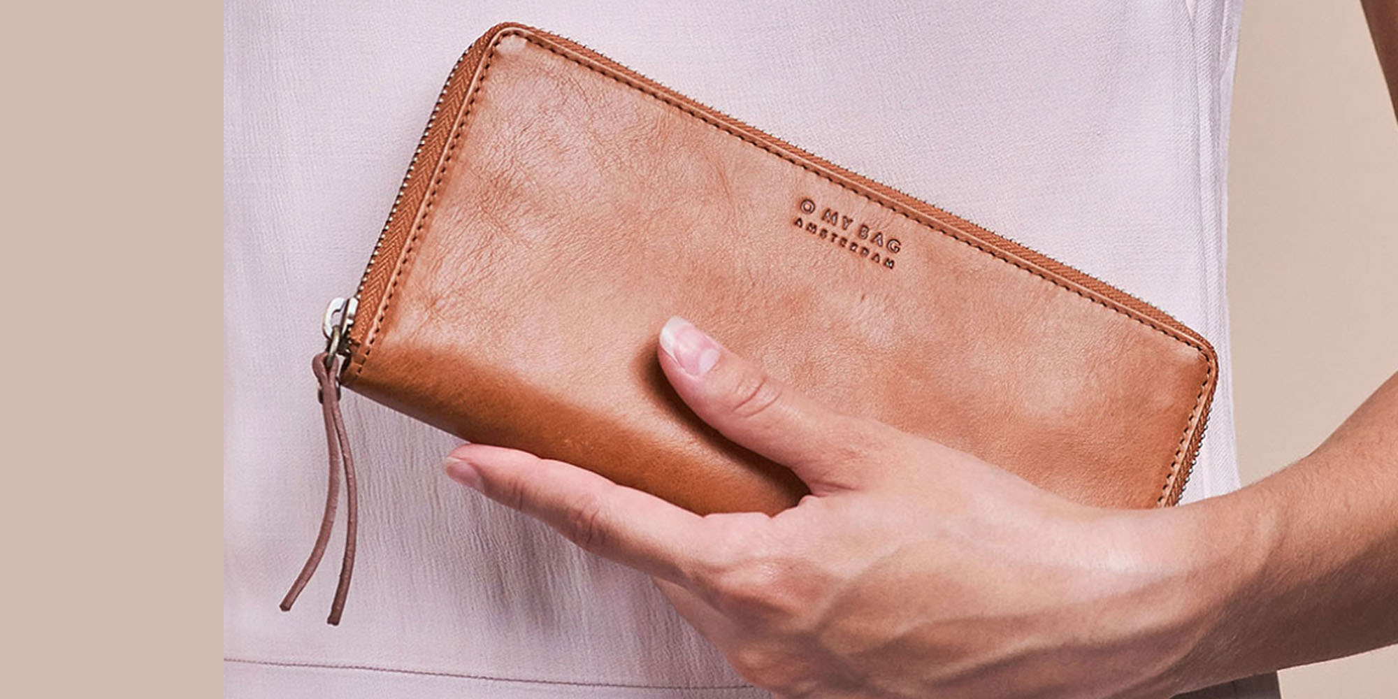 Brown sustainable wallet by O My Bag