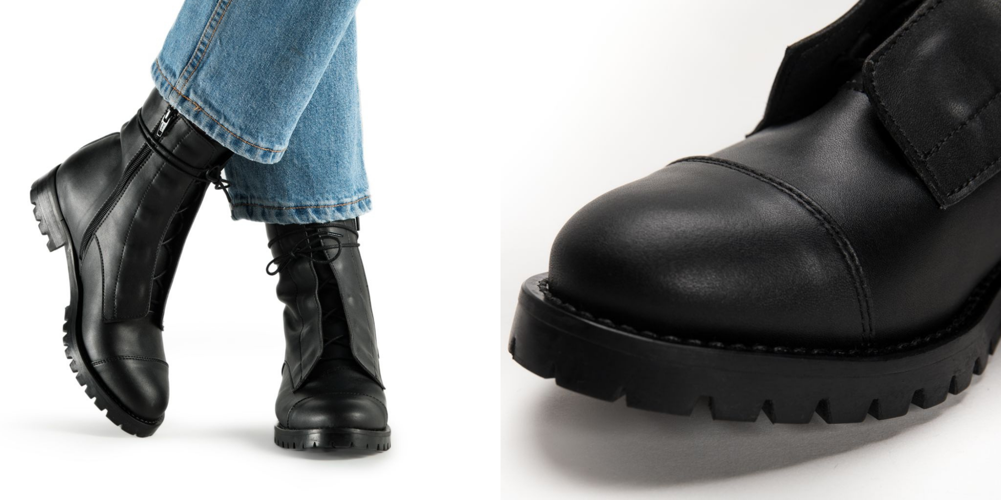 black vegan boots for women by NAE from Staiy