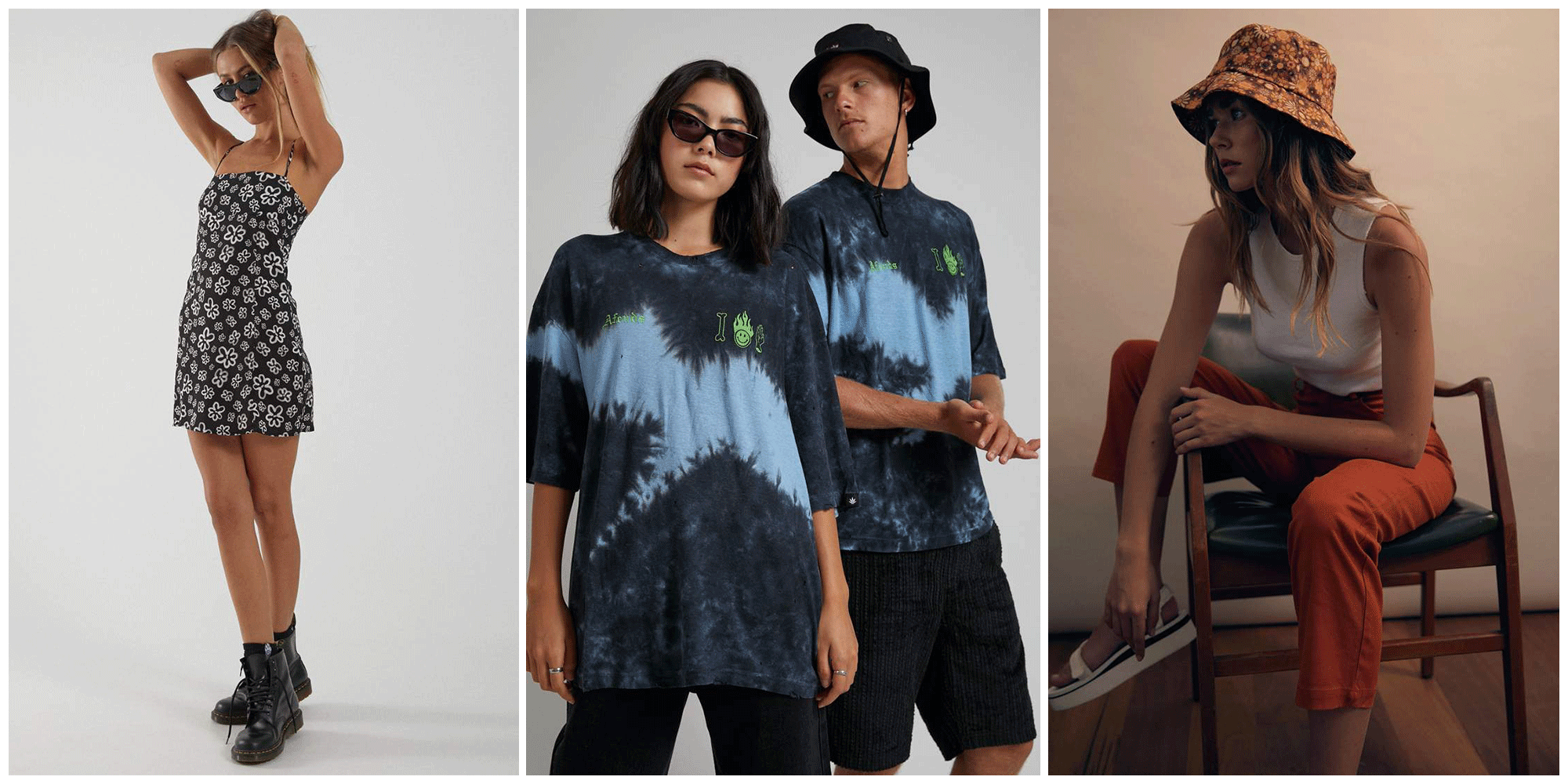 3 images of afends' latest collection