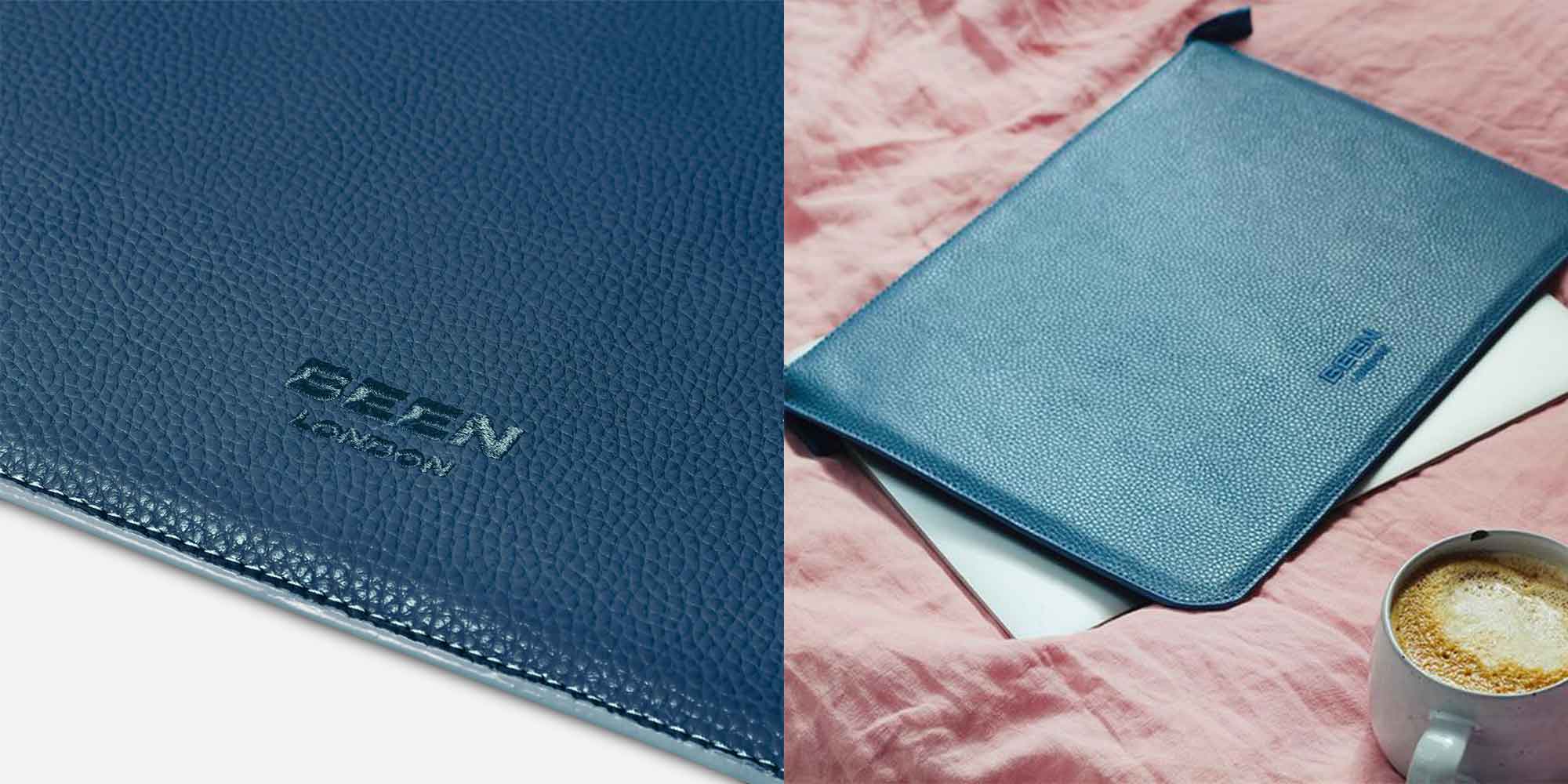 blue laptop case by been london
