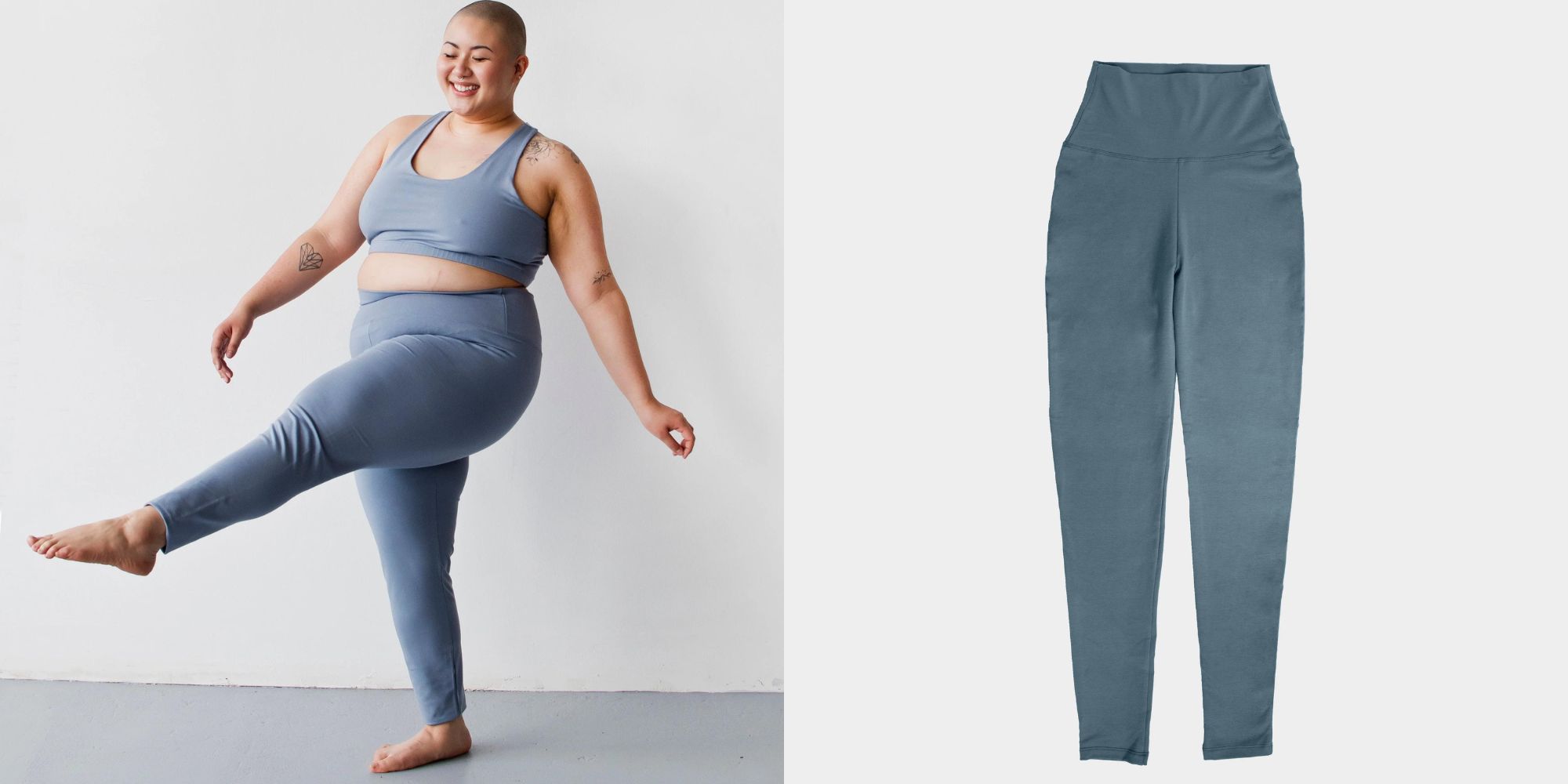 A TENCEL and organic cotton blend active legging by FRANC.