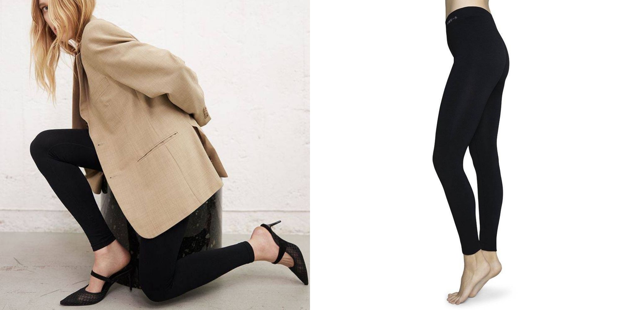 black sustainable leggings by Swedish Stockings via Urbankissed