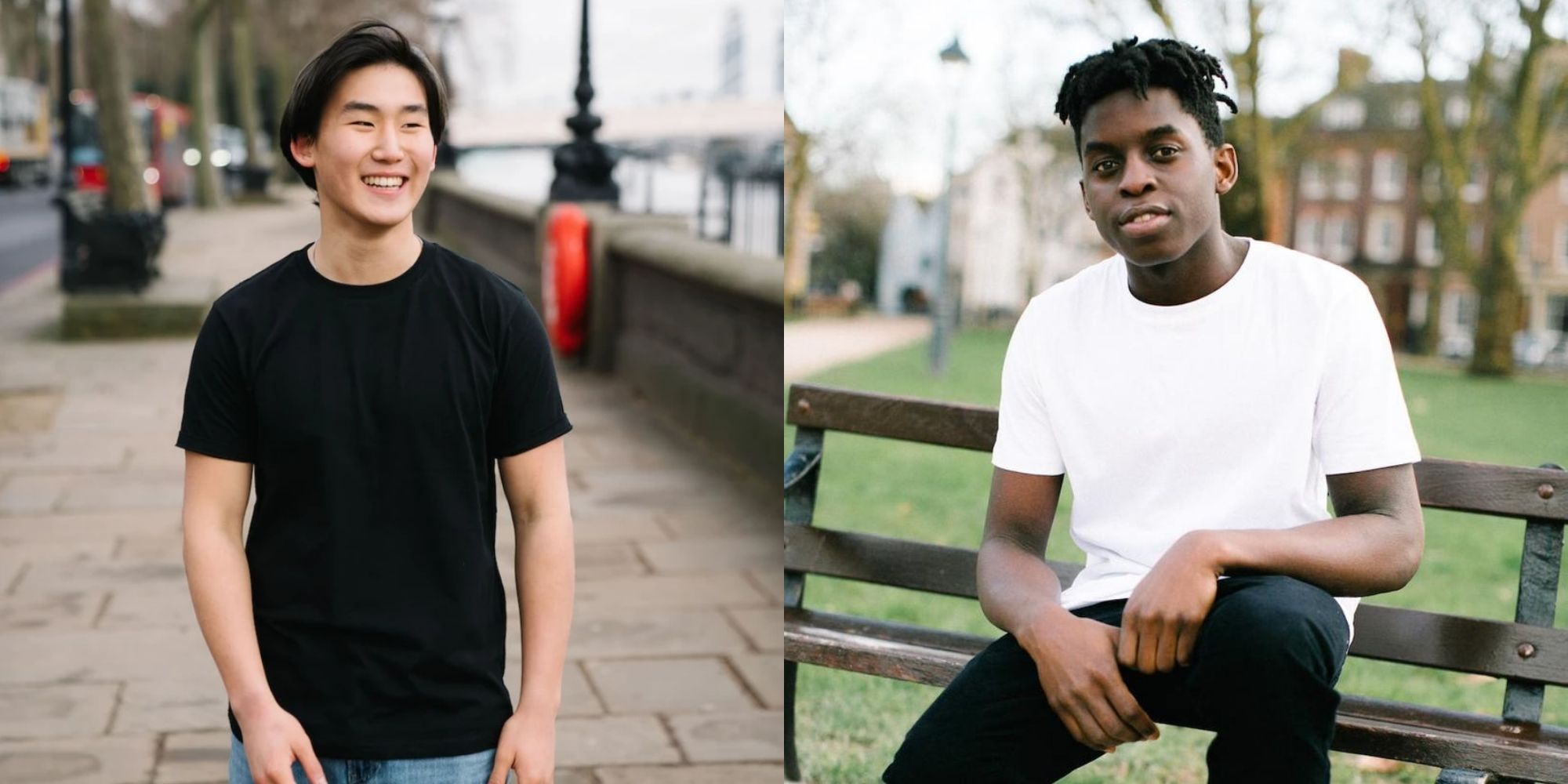 men wearing affordable sustainable tees by Yes Friends