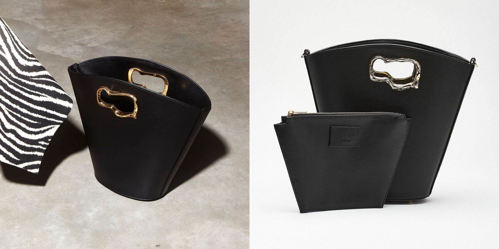 black cactus leather handbag by Mashu