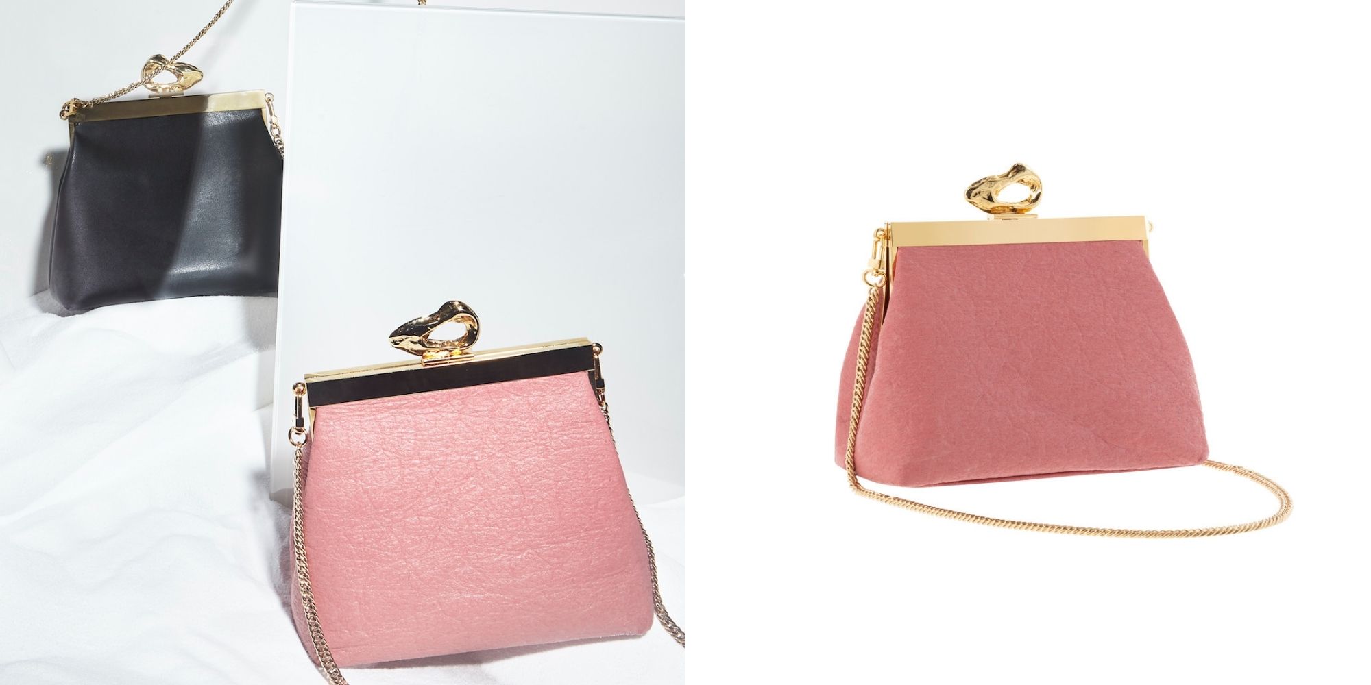 pink pineapple leather handbag by Mashu