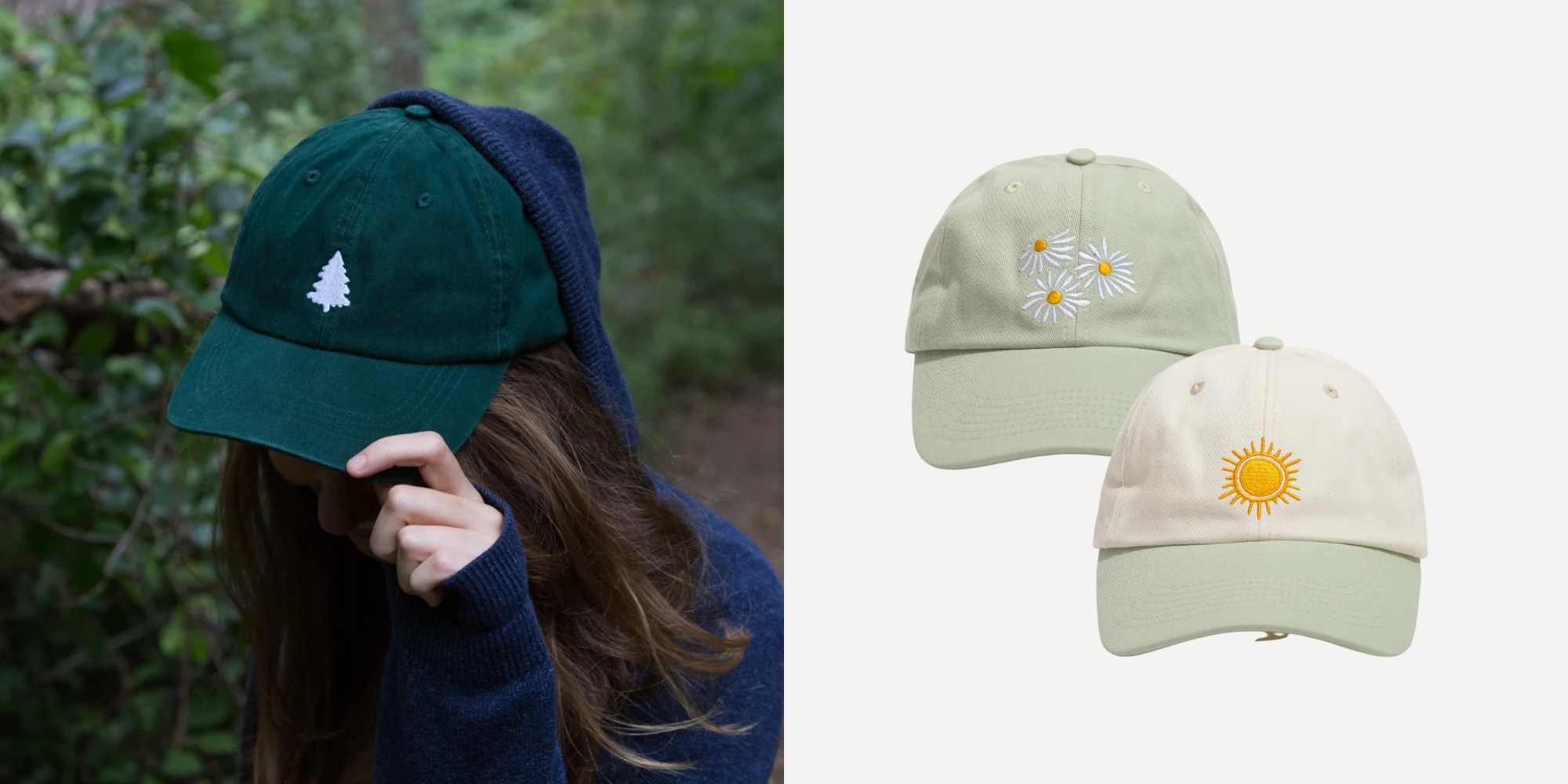 Someone wearing hat by Happy Earth.