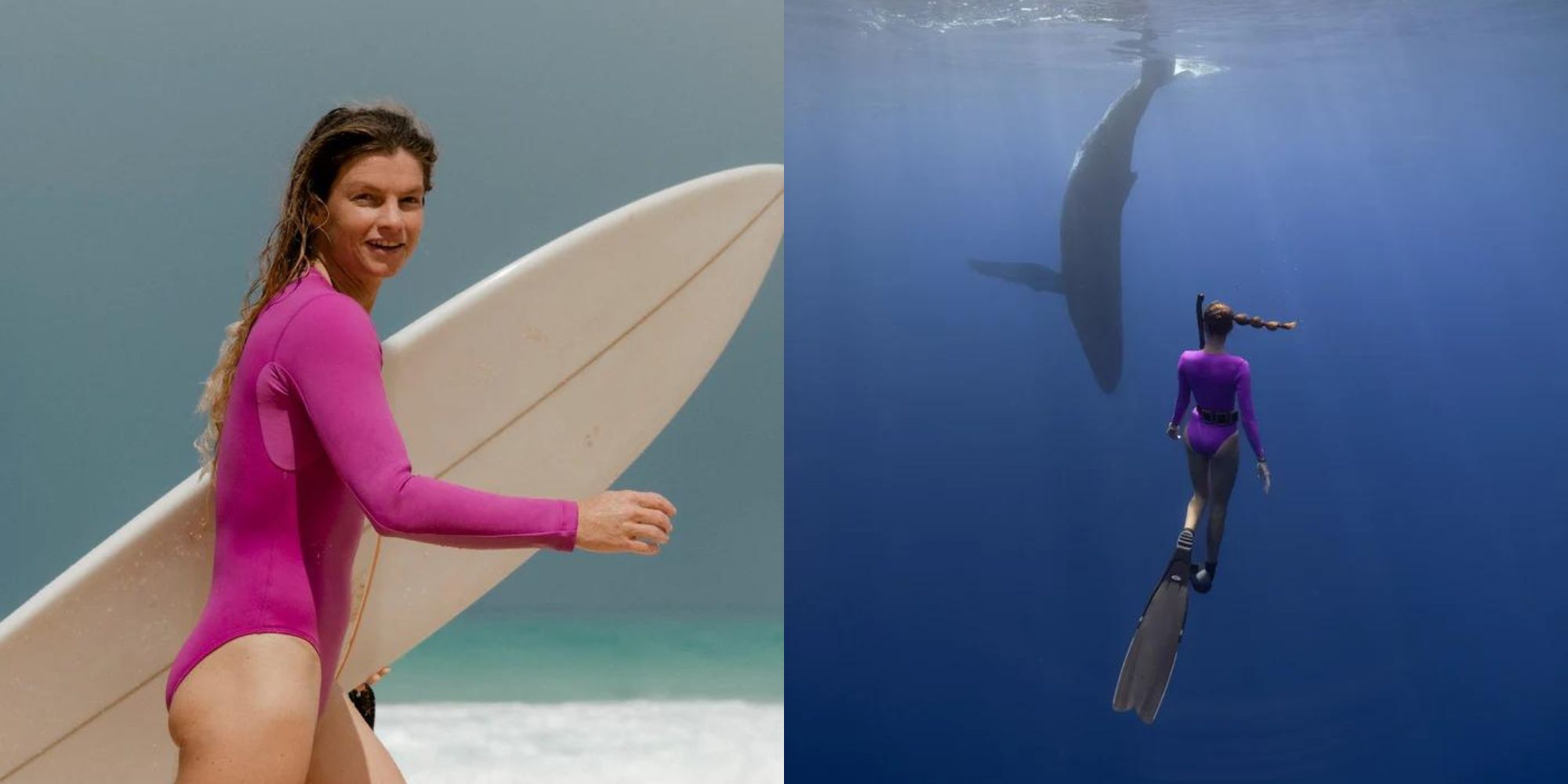A hot pink womenswear surf suit by Seea.