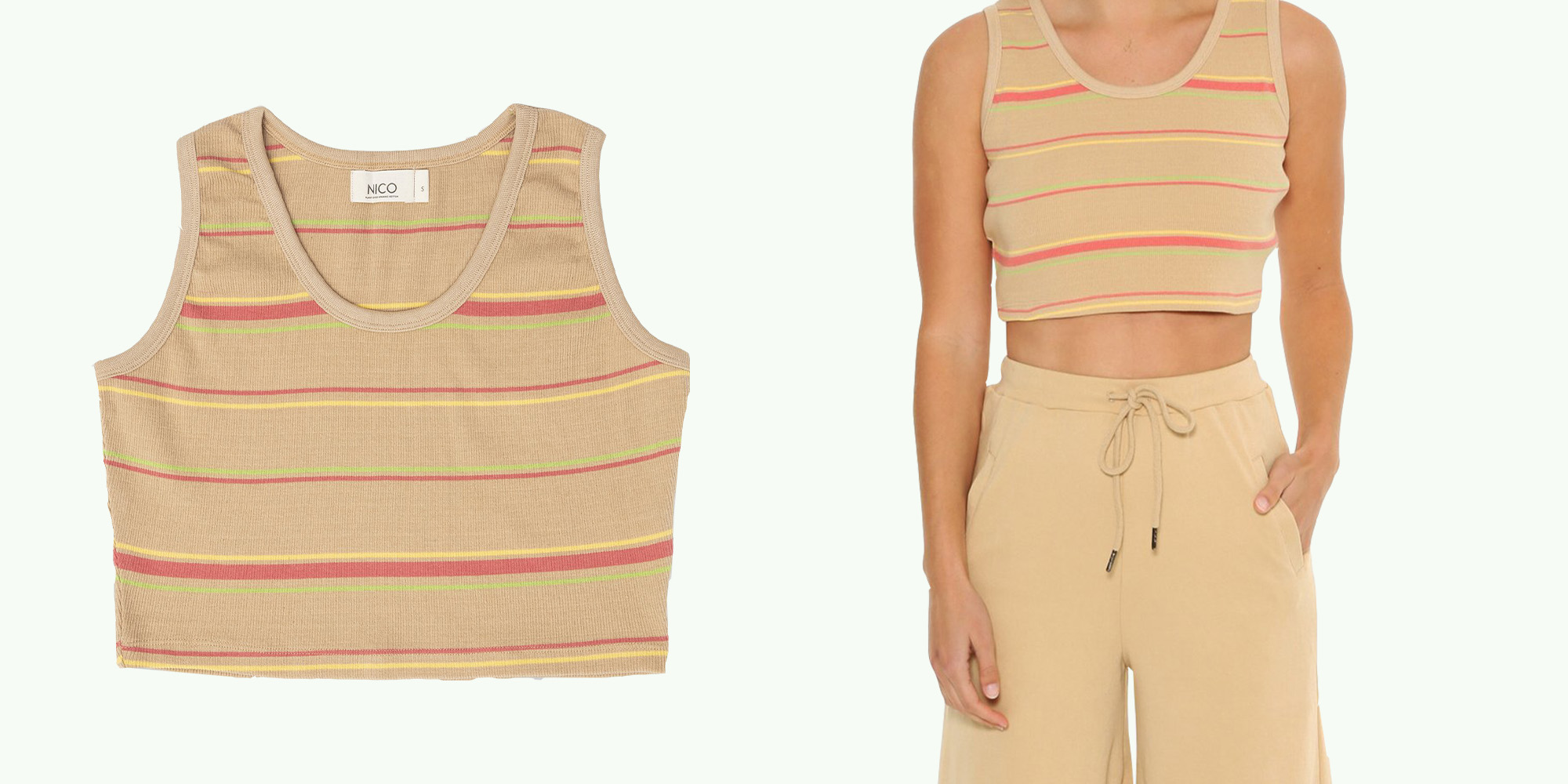 Stripped conscious crop top by NICO