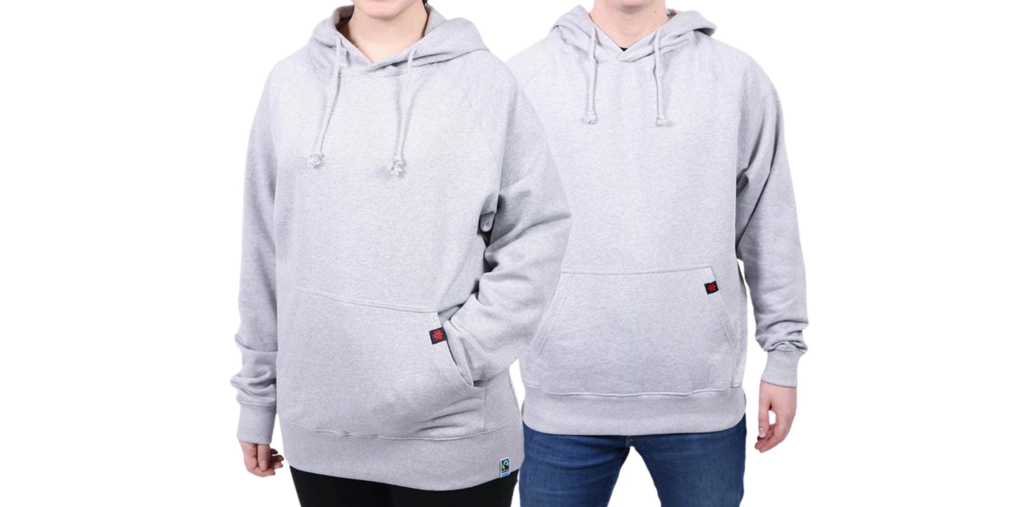 people wearing unisex grey fairtrade hoodies by Etiko