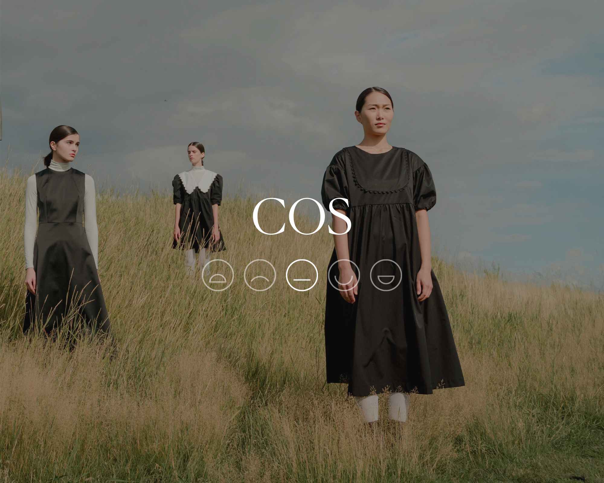 Women standing in a field with overlaid Good On You Cos brand rating