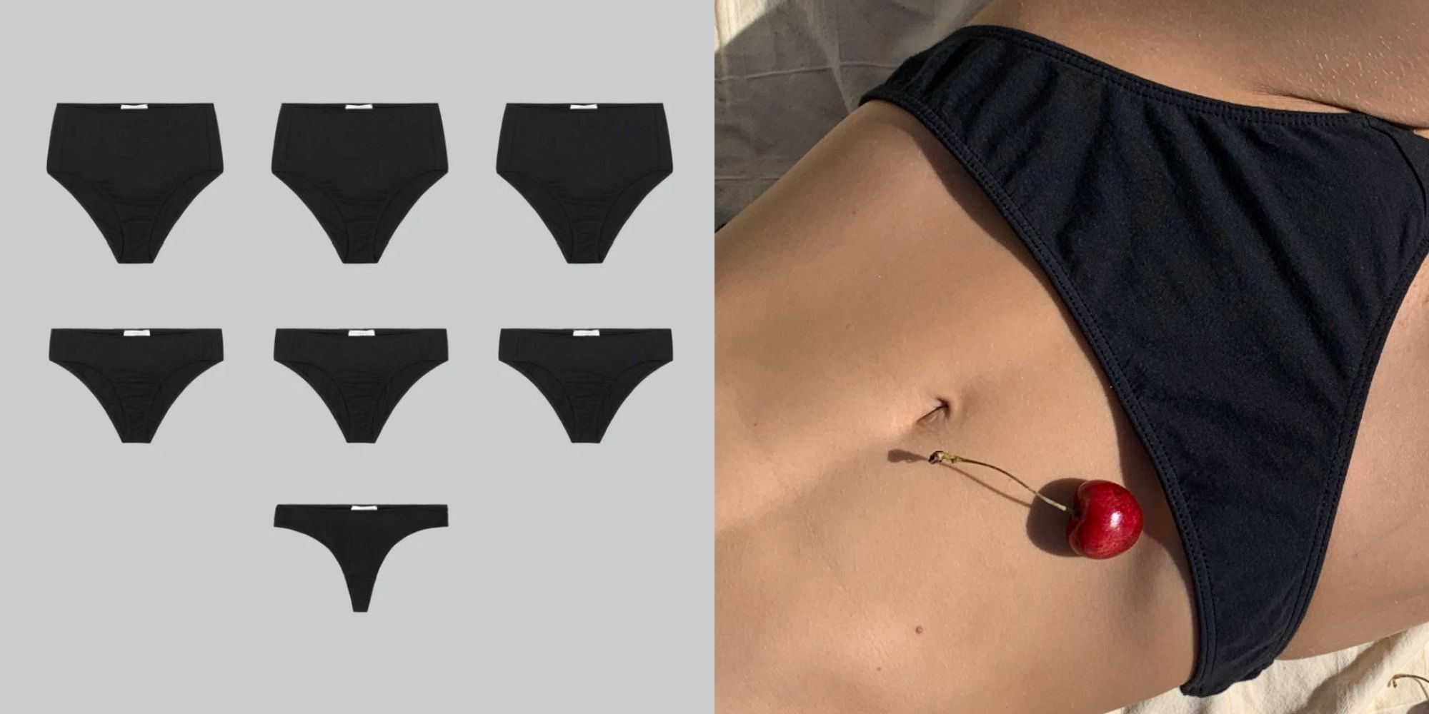 black 7 pack of organic compostable underwear by KENT brand