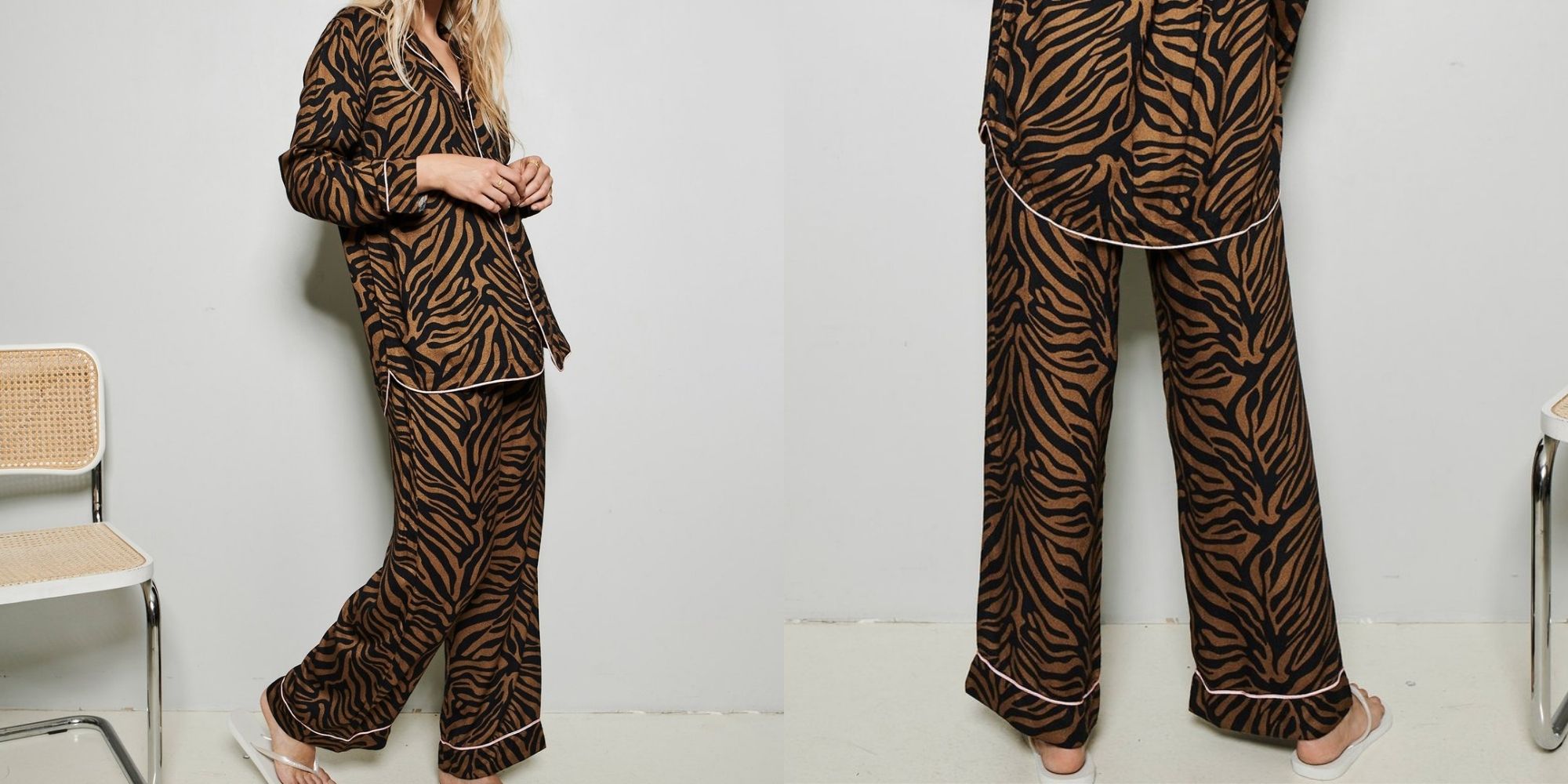 woman wearing eco loungewear made by Underprotection brand