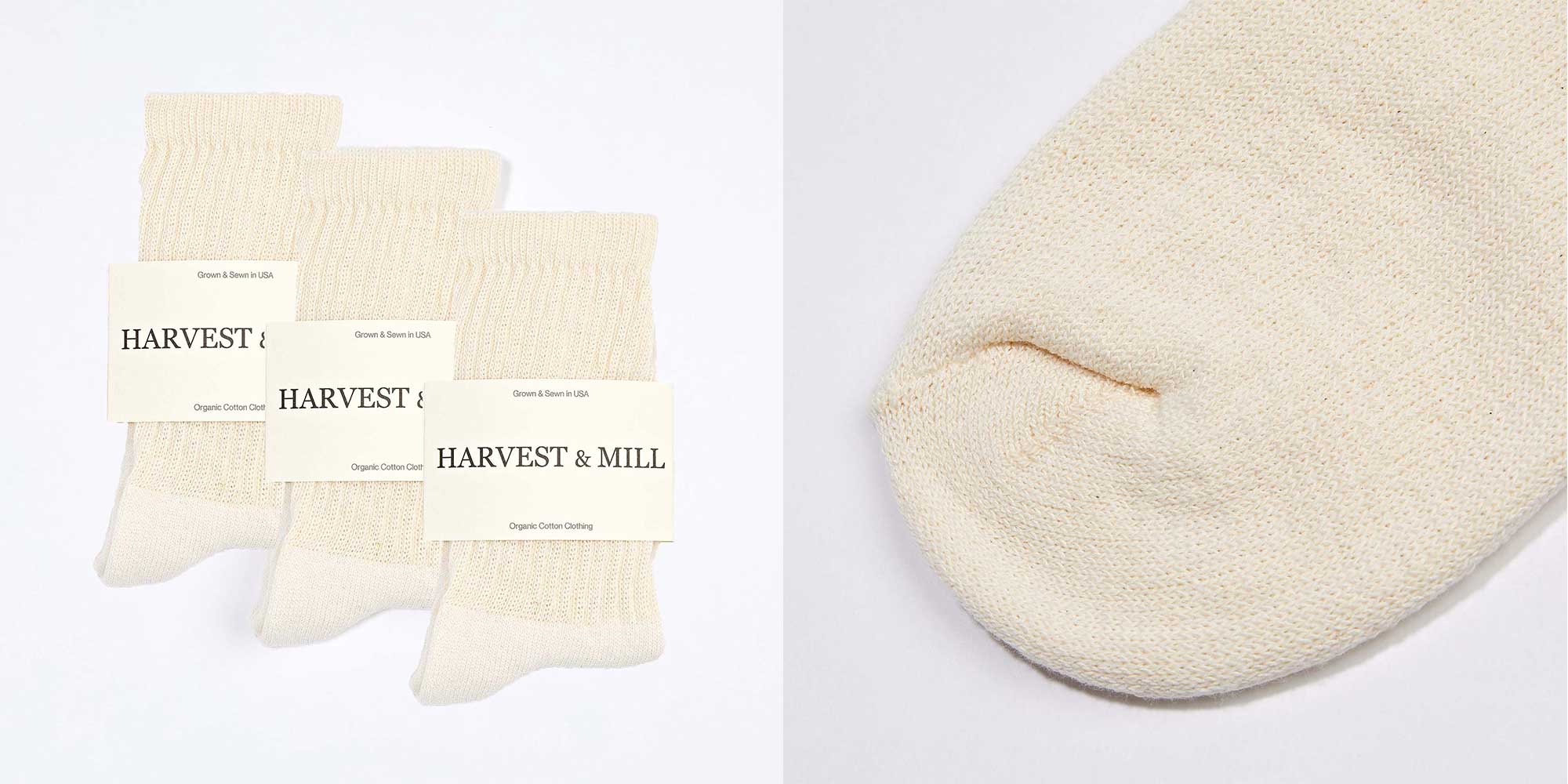 natural organic cotton sock packs by Harvest & Mill