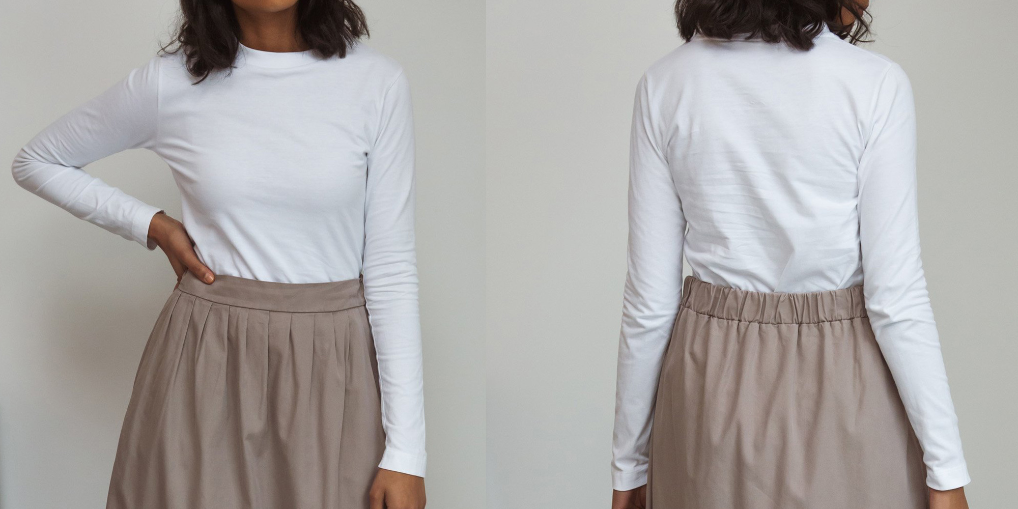 Woman in ethical thermal longsleeve by Beaumont Organic