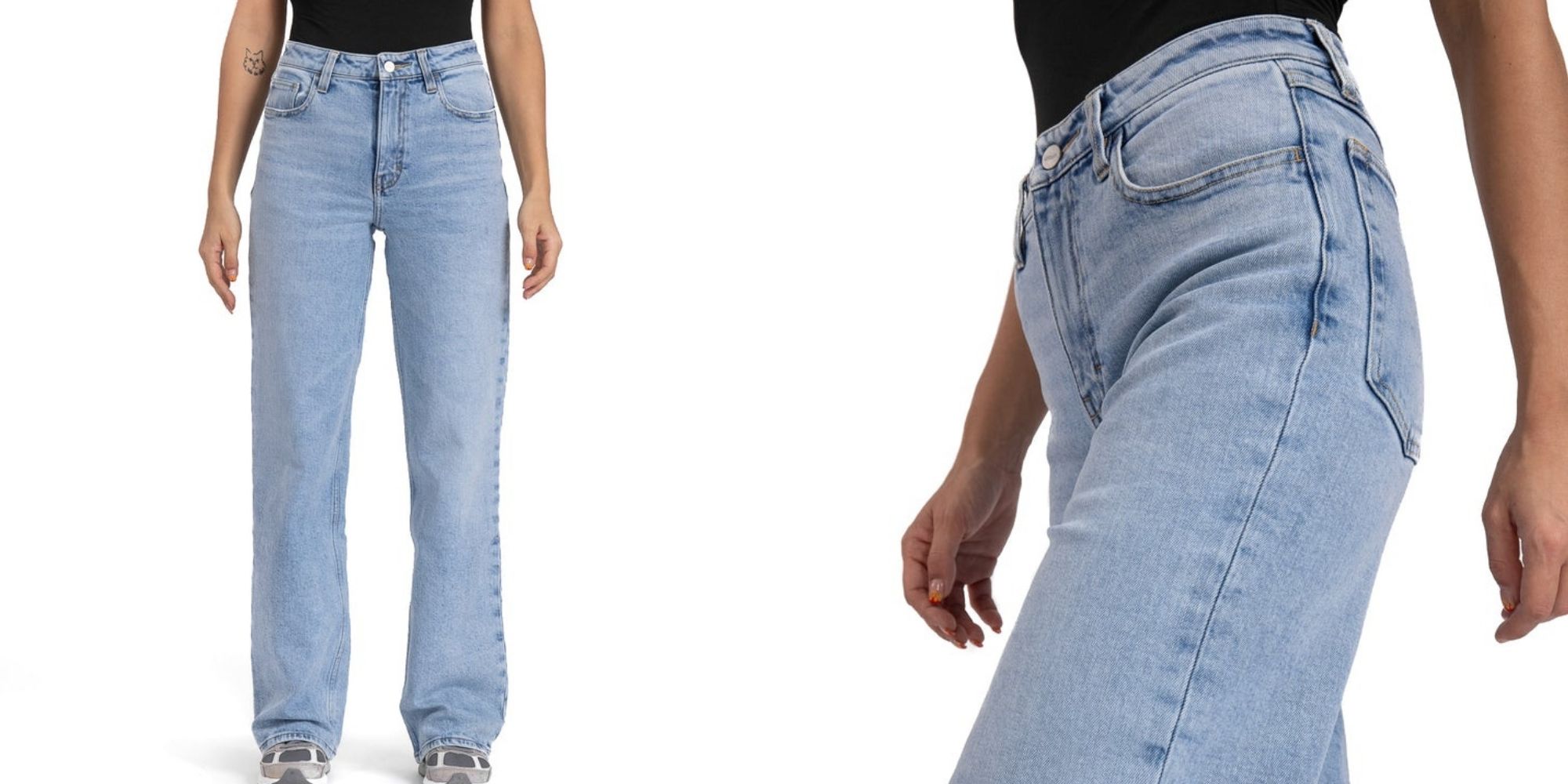 Loose feminine cut custom made jeans by unspun.
