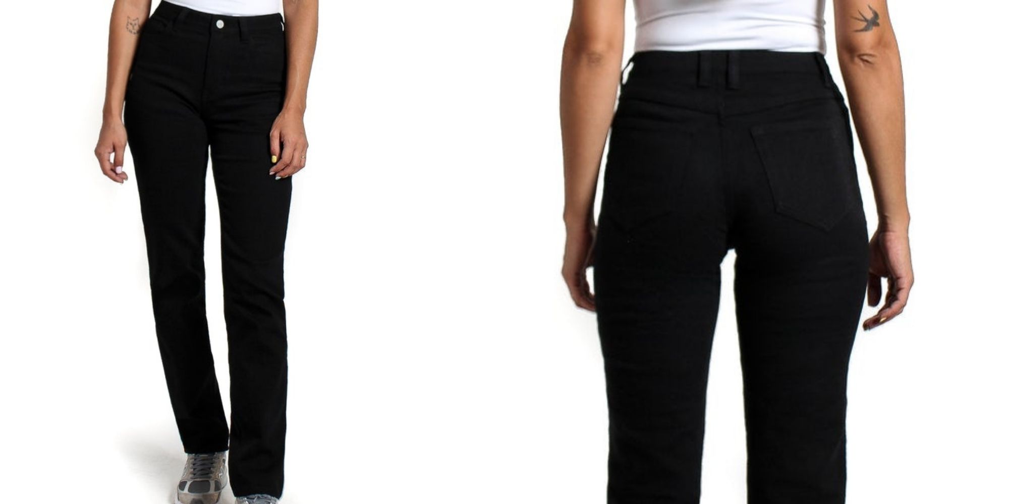 Relaxed fit black jeans custom made by unspun.