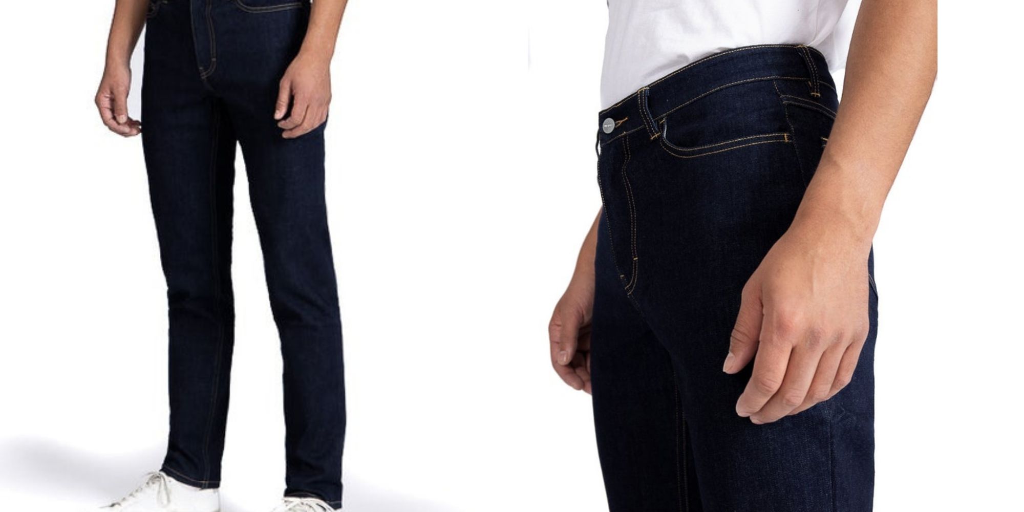 Tapered black made to order masculine cut jeans by unspun.
