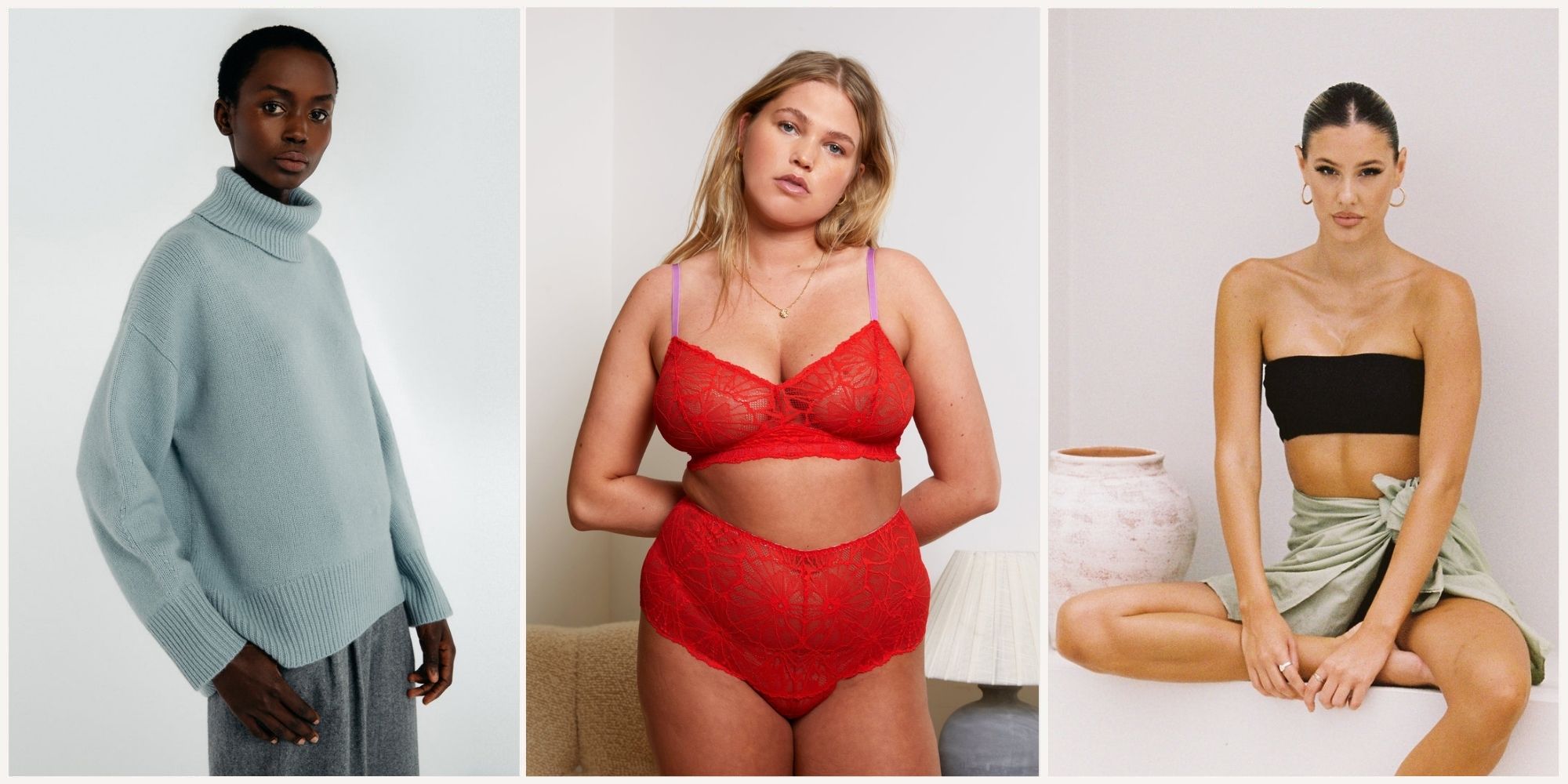 Three product shots from February rated brands.