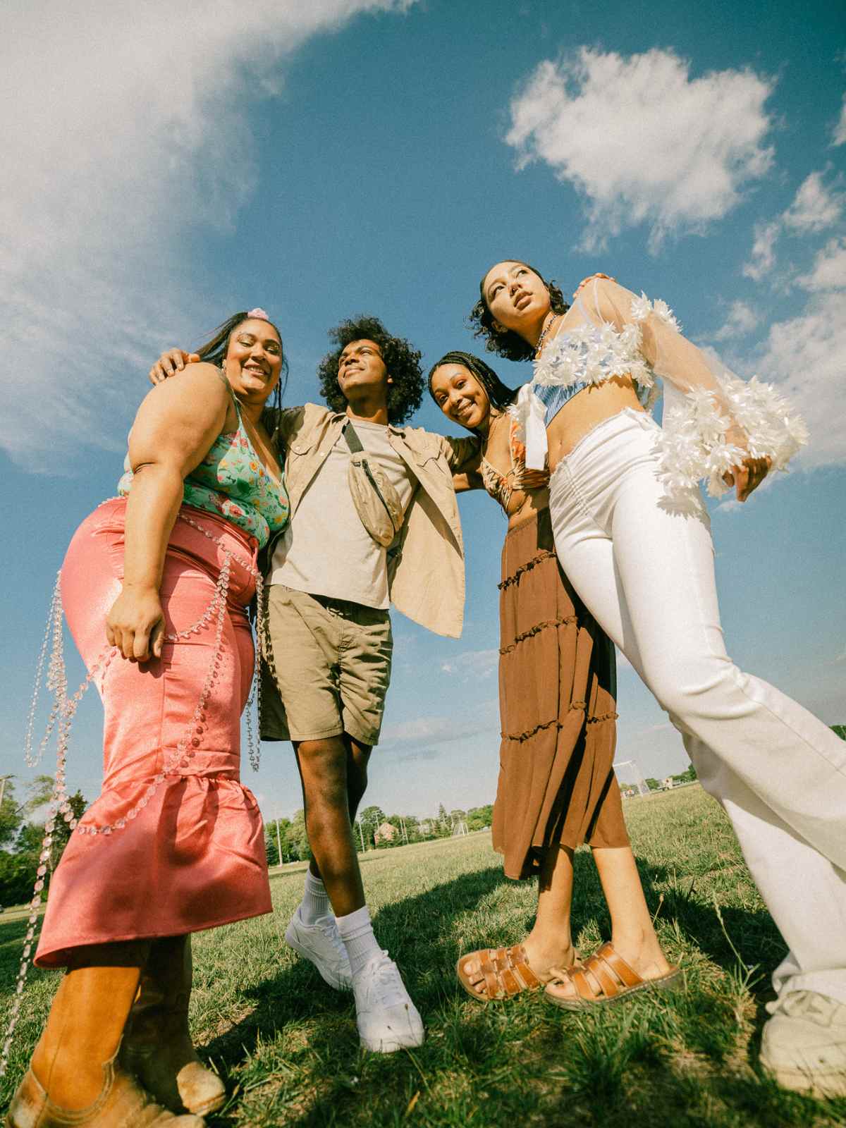 Group of festival attendees