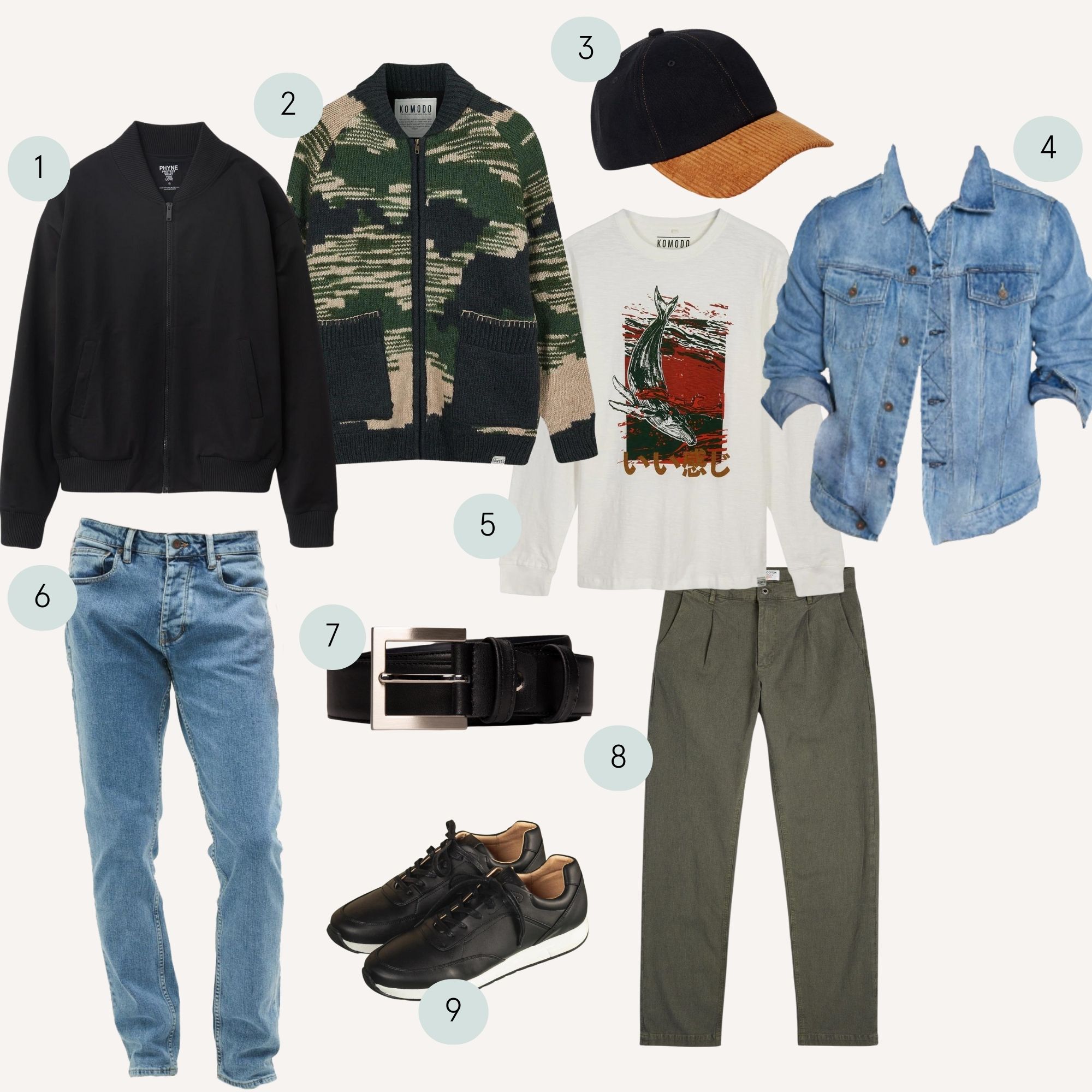 A selection of men's sustainable summer essentials curated by Staiy founder Alessandro Nora.