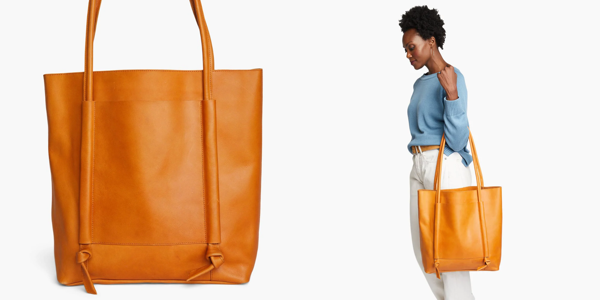 image of tote and person holding tote by ABLE