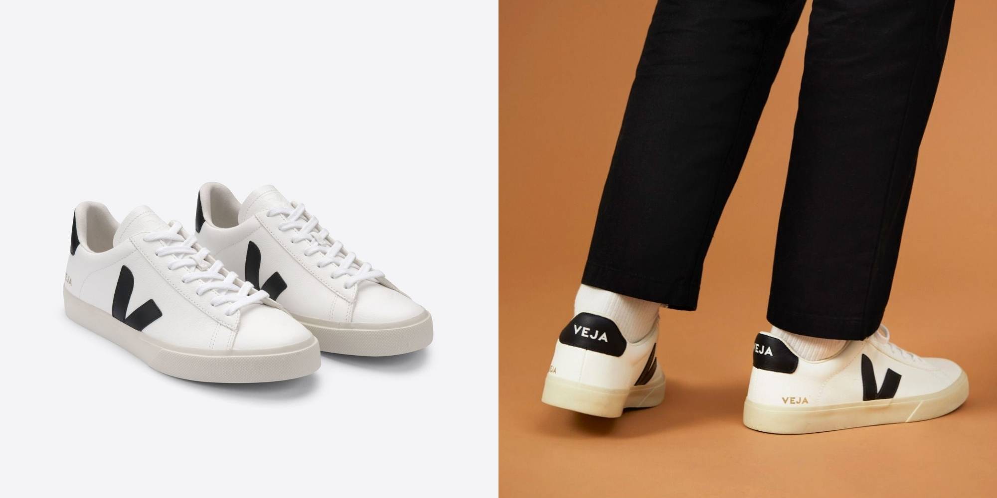 Black and white sneakers from Veja.