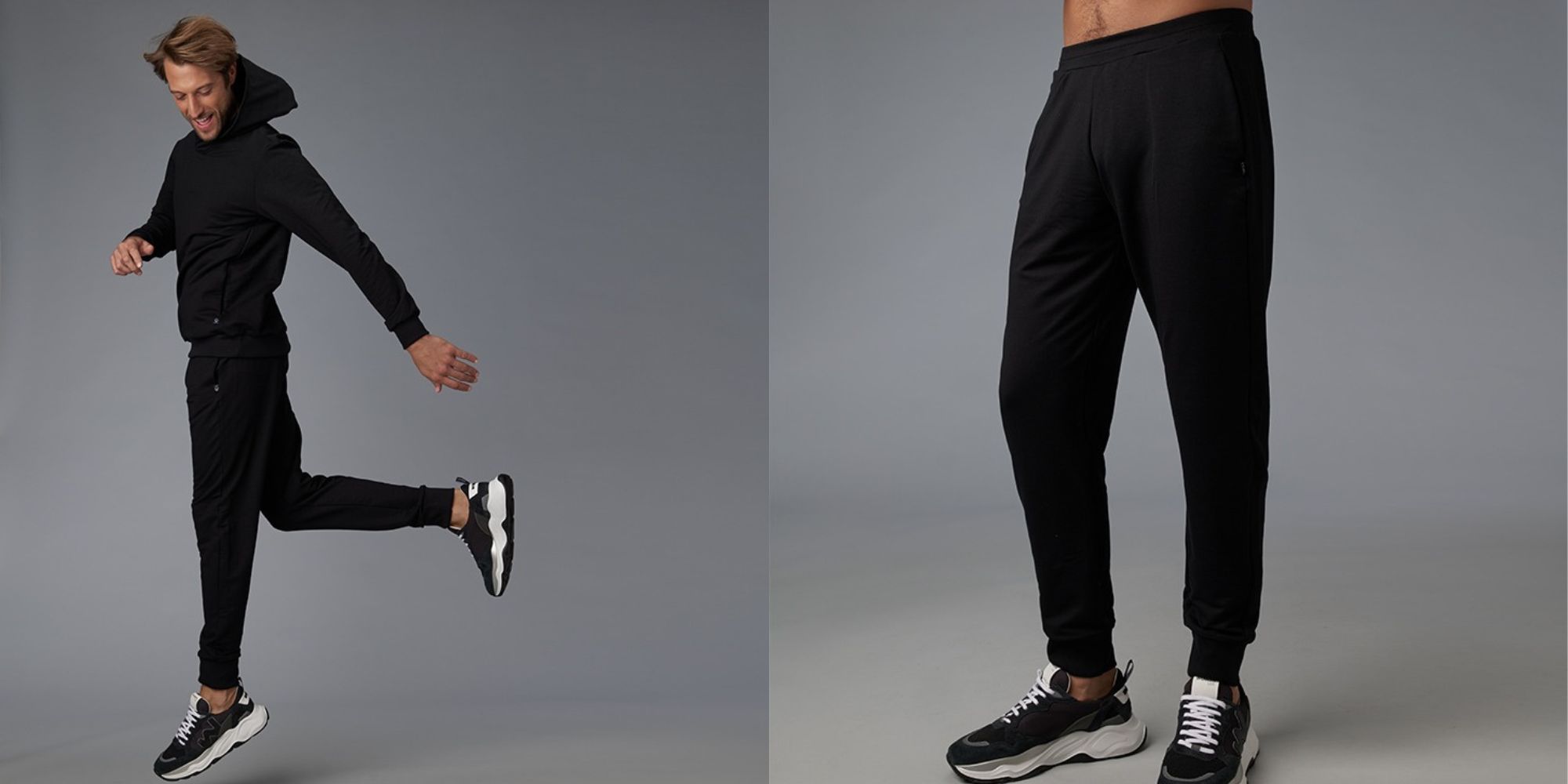 Black eco-friendly joggers by CasaGIN.