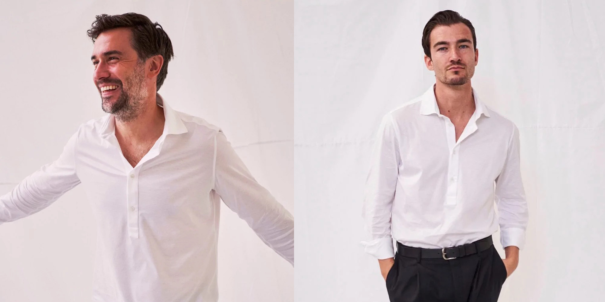 A man in a NEEM white Oxford.