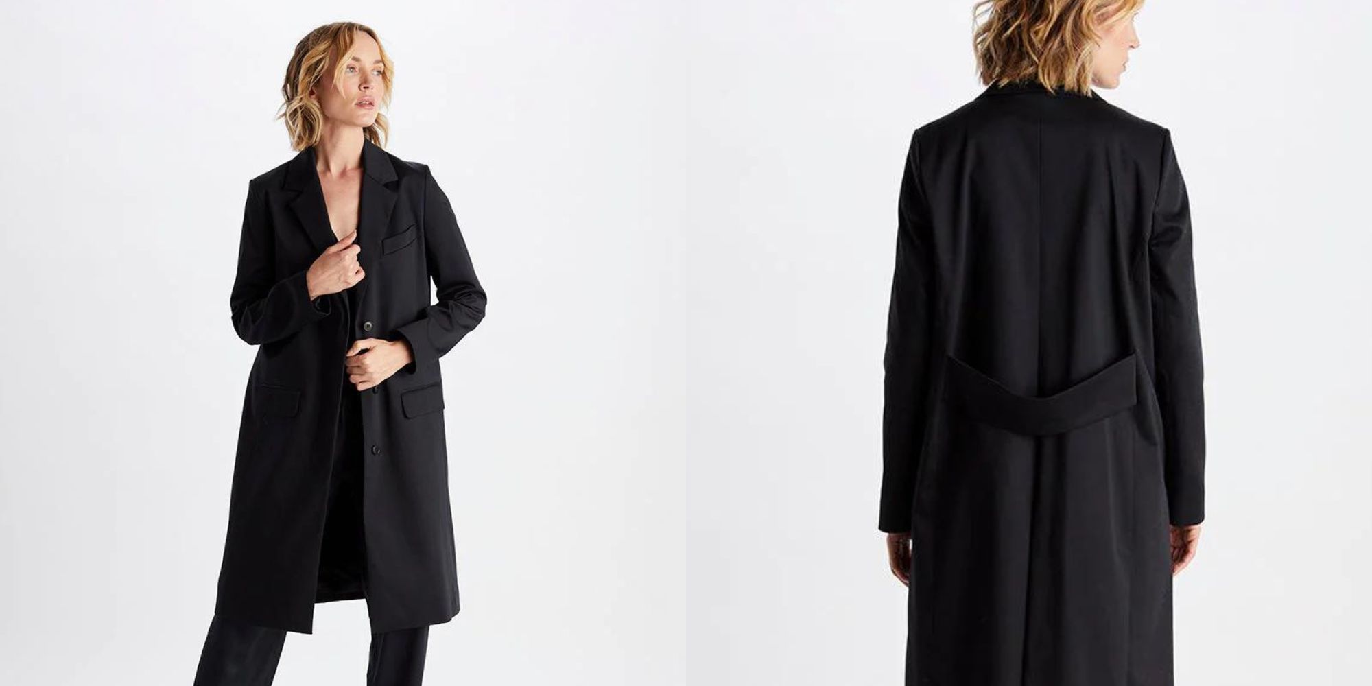 A black winter overcoat by Neu Nomads.
