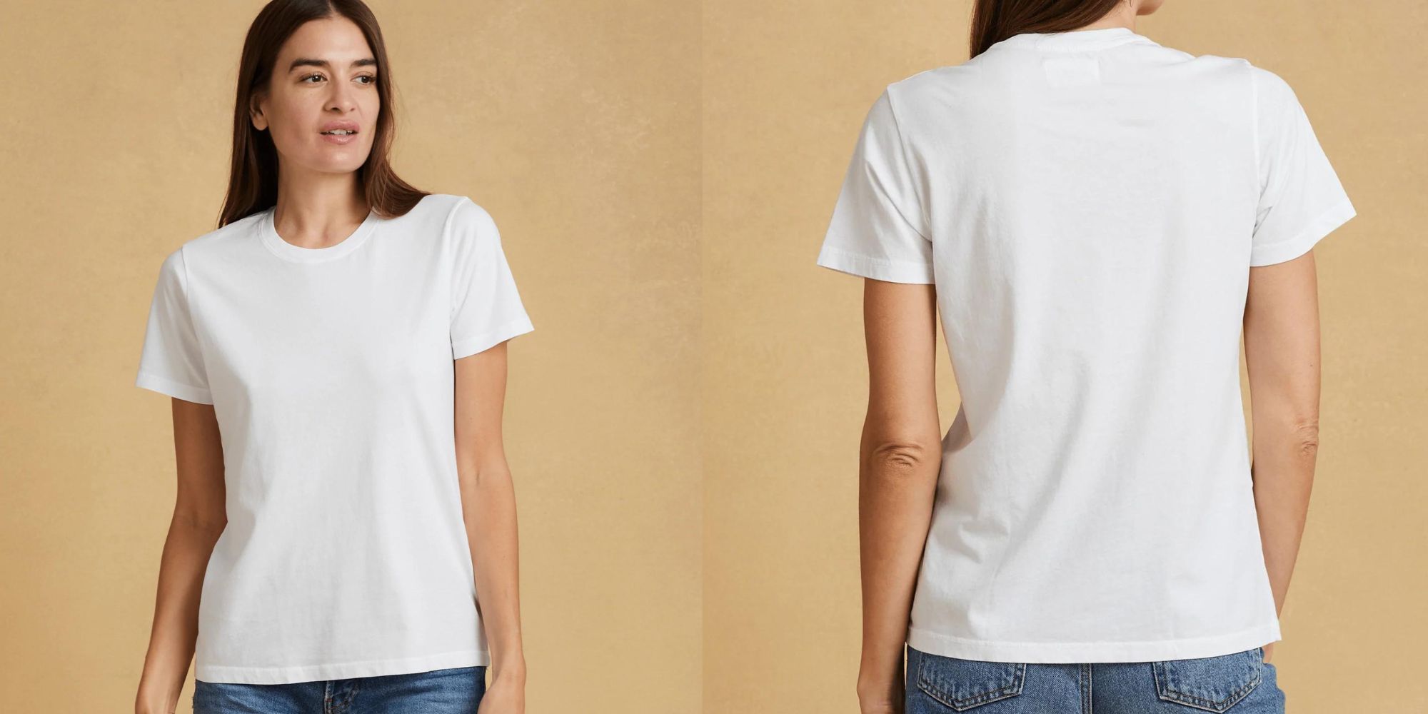 A white crew neck organic cotton t-shirt by The Classic T-Shirt Company.
