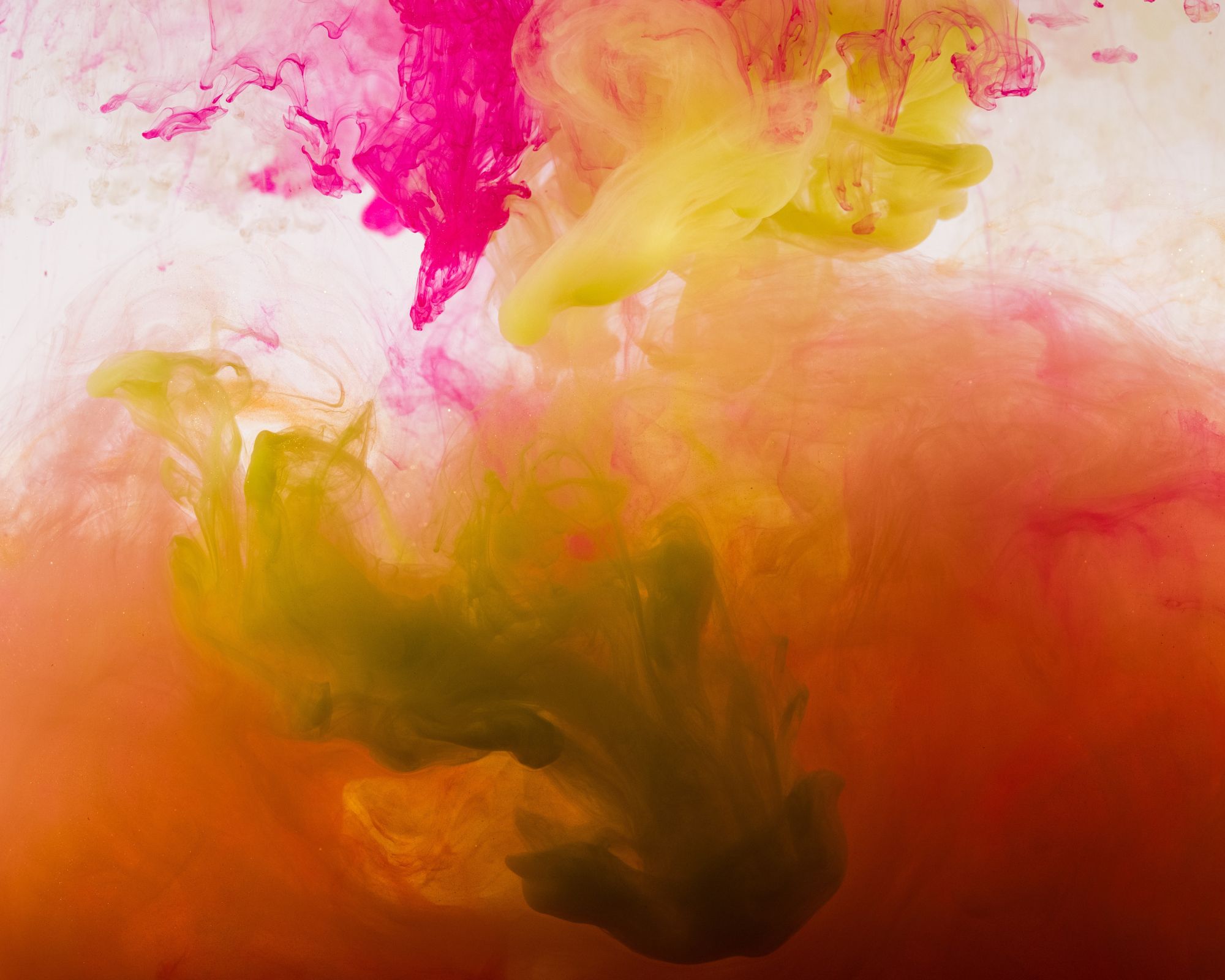 Colourful dyes in water.