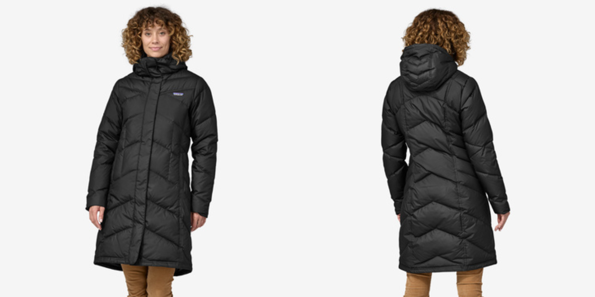 Someone in parka by Patagonia.