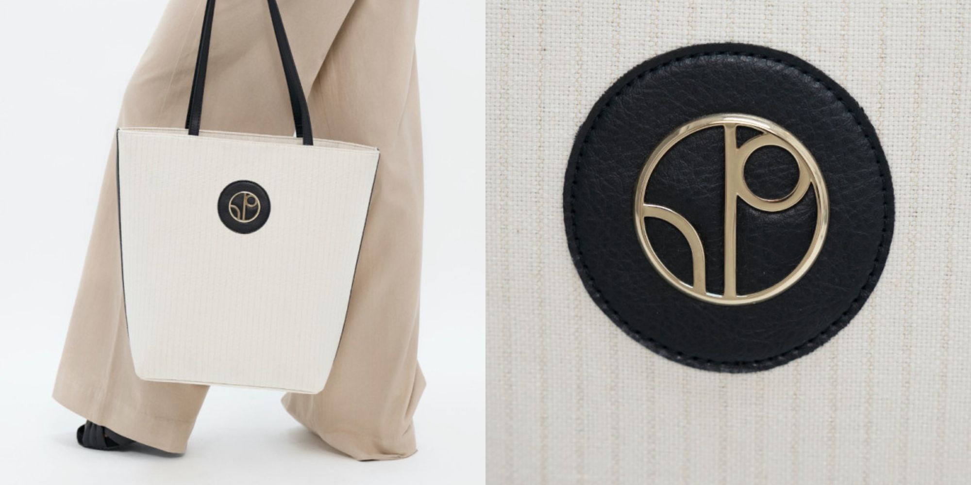 A white and black 1 People carry-all tote bag made from organic and recycled cotton.