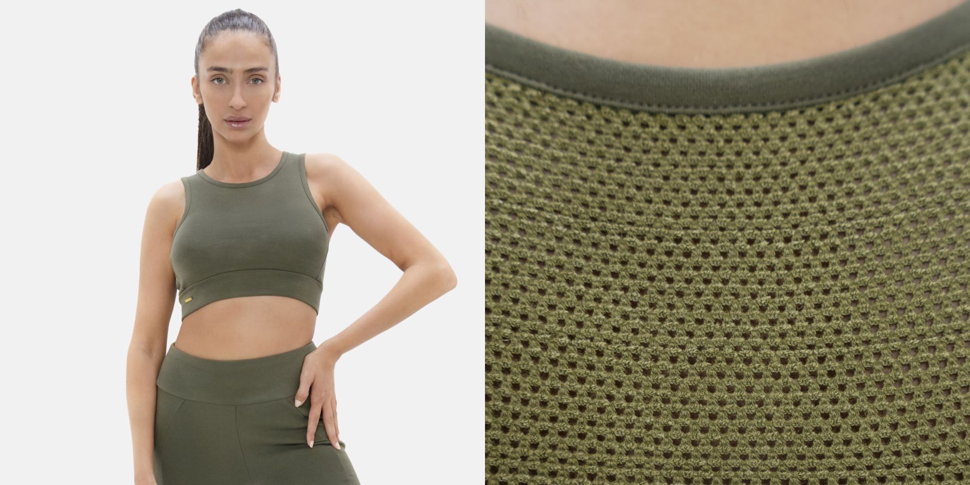 A green PYRATEX® sports bra by 1 People.