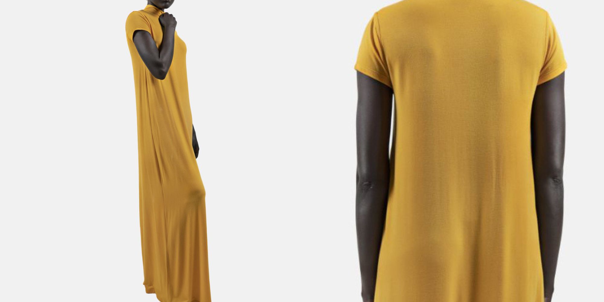 A full-length yellow TENCEL Modal maxi dress by 1 People.