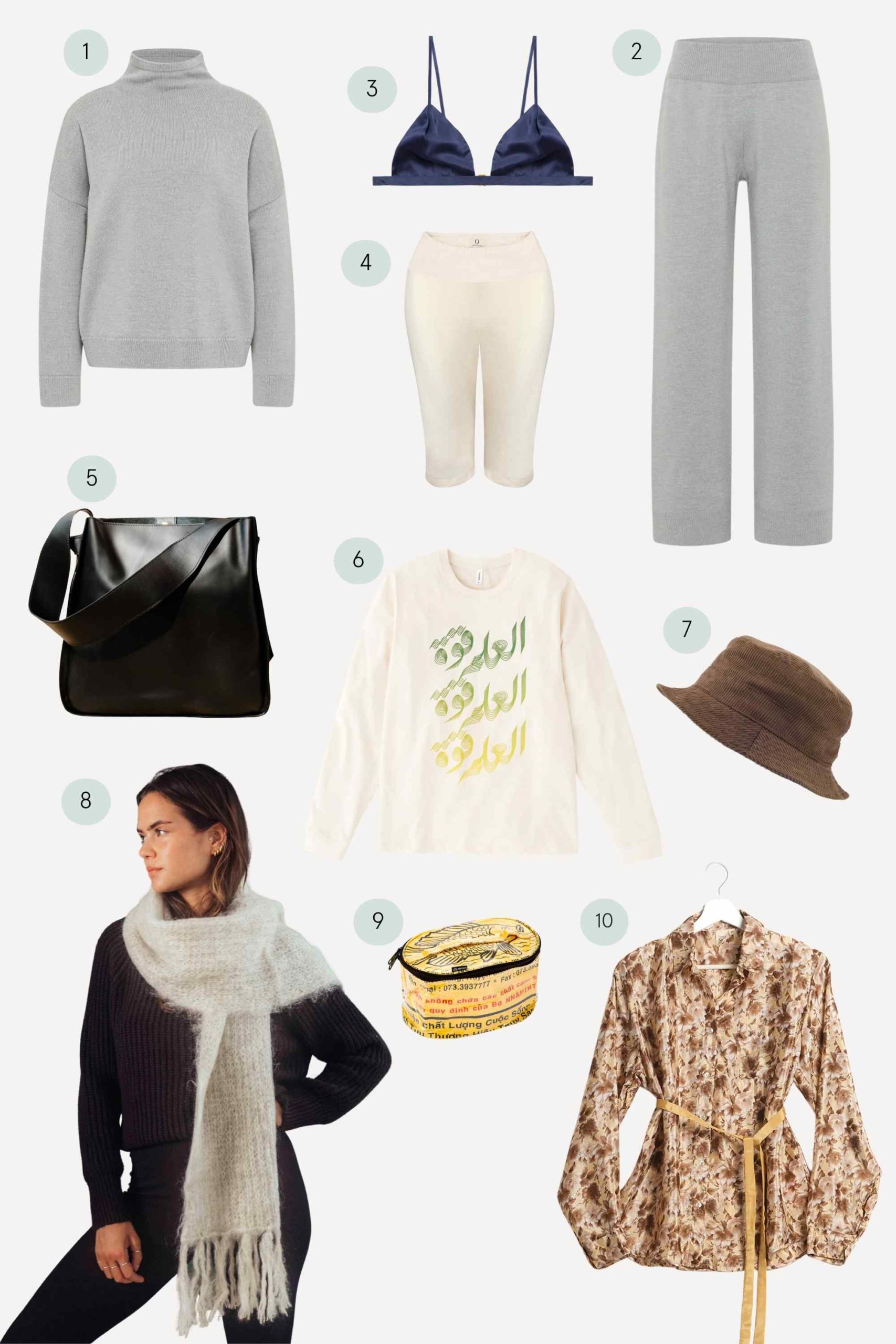 Collage with sustainable clothing