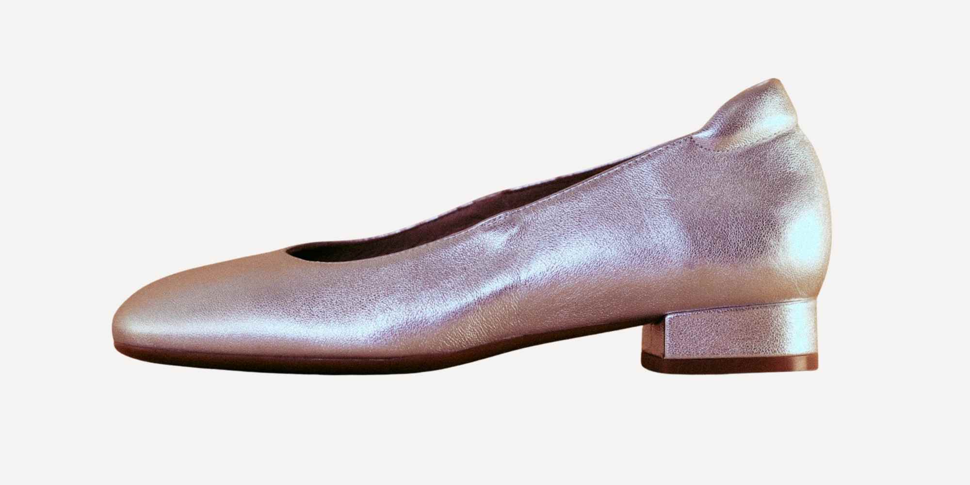 bhava metallic flat shoes