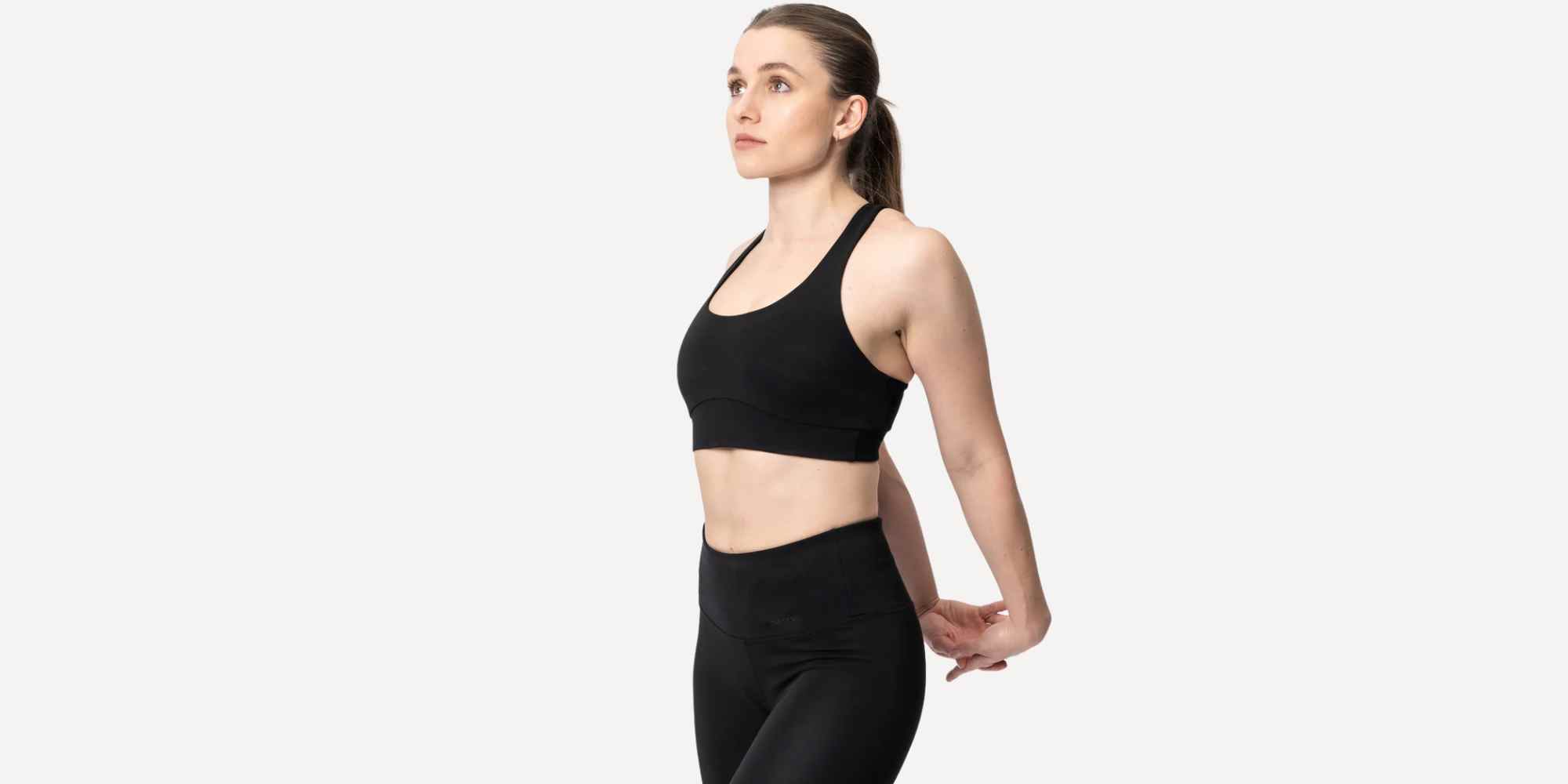 person wearing tripulse sports bra